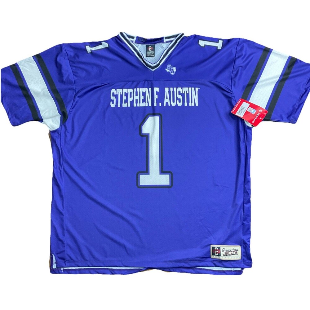 Stephen F Austin Game Day  Greats Football Jersey Mens 3XL #1 Purple NCAA